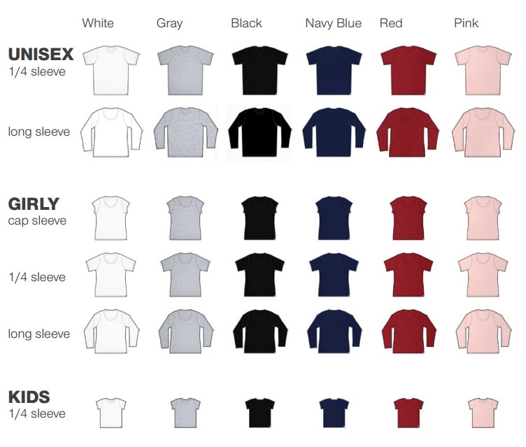 Custom T-shirt Options